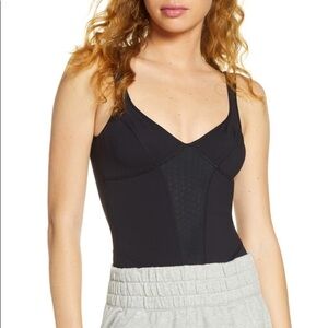 Free People Movement Heart of Gold Leotard Bodysuit black